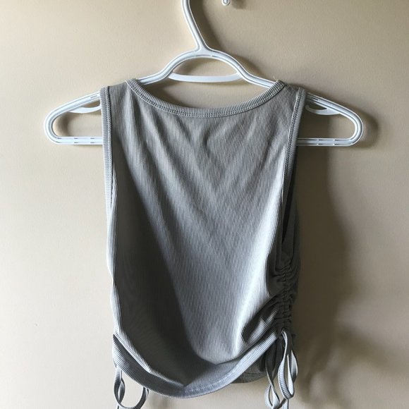 SHEIN Drawstring Ruched Side Crop Tank Top - Picture 2 of 2